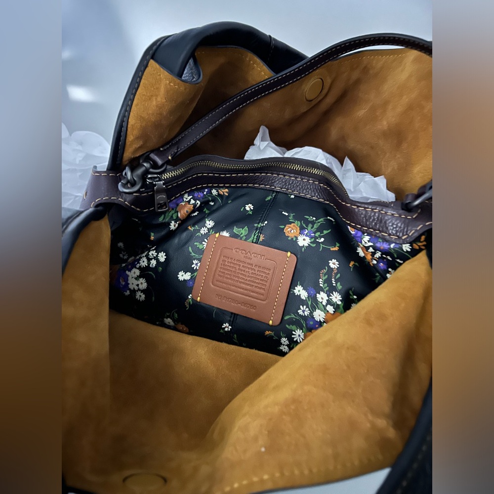 Coach 1941 Hobo Bandit 39 In Black Smooth Pebble Leather - Picture 3 of 12